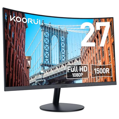 KOORUI 27インチ75HZ 5ms 曲面モニター Amazon.co.jp: KOORUI モニター 27インチ 75Hz 5ms 曲面